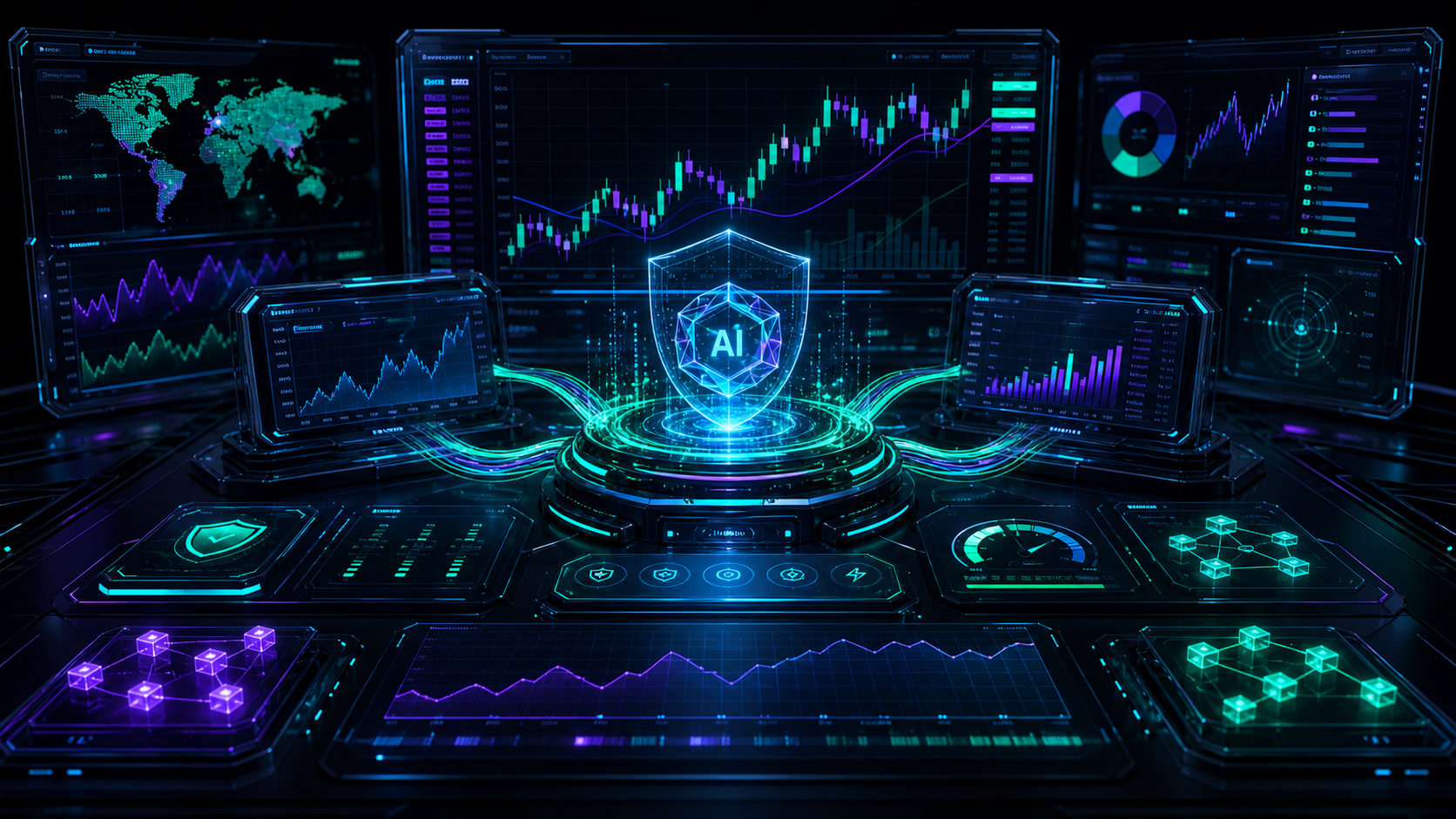 Custom TickTrade AI trade automation dashboard visual